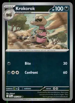 Me02: Phantasmal Flames Pokemon TCG Krokorok Reverse Holo - Image 1