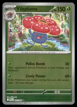 Me02: Phantasmal Flames Pokemon TCG Vileplume Reverse Holo - Image 1