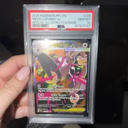 2025 Pokemon PFL EN Mega Lopunny ex Special Illustration Rare #128 PSA 10 GEM MT - Image 1