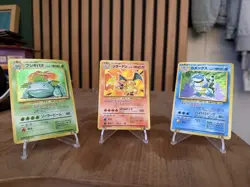Japanese Base Set Charizard Blastoise Venusaur Pokemon Trio Holo 1996 - Image 3