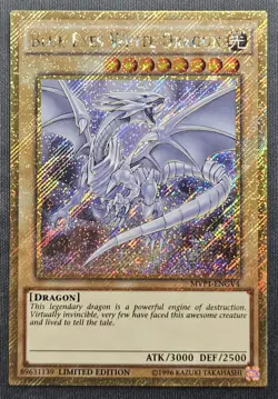 Yu-Gi-Oh! Blue-Eyes White Dragon MVP1-ENGV4 Limited Edition Gold Secret Rare NM - Image 1