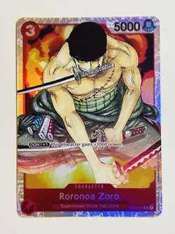 Bandai Roronoa Zoro ST01-013 Holo Super Rare 5000 Power 3 Cost One Piece CCG - Image 1