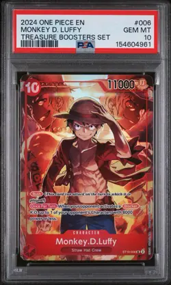 Monkey.D.Luffy (Treasure Booster Set) ST10-006 PSA 10 - Image 1