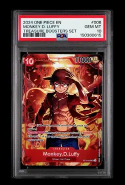 One Piece Monkey D. Luffy ST10-006 Treasure Booster Set Promo PSA 10 - Image 1