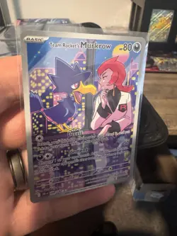 Pokemon TCG Team Rockets Murkrow Illustration Card 200/182 Destined Rivals - Image 2