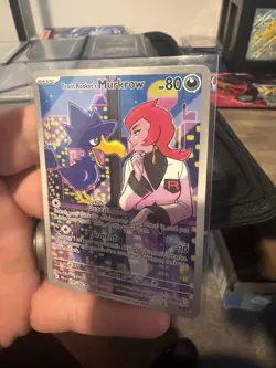 Pokemon TCG Team Rockets Murkrow Illustration Card 200/182 Destined Rivals - Image 3