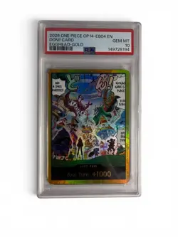 ONE PIECE OP14-EB04-THE AZURE SEA'S SEVEN EGGHEAD GOLD DON!! CARD PSA 10 GEM MT - Image 1