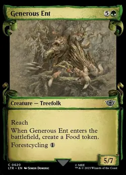 MTG Generous Ent - Foil - Showcase Scrolls, The Lord of the Rings: Tales of Midd - Image 1