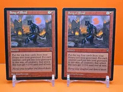 🔴🔴🔴 (2) 1996 Magic The Gathering VISIONS SONG OF BLOOD PLAYED 🔴🔴🔴 - Image 1