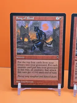 🔴🔴🔴 (2) 1996 Magic The Gathering VISIONS SONG OF BLOOD PLAYED 🔴🔴🔴 - Image 2