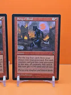 🔴🔴🔴 (2) 1996 Magic The Gathering VISIONS SONG OF BLOOD PLAYED 🔴🔴🔴 - Image 3