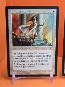 ⚪⚪⚪ (4) 1996 MAGIC THE GATHERING FAVORABLE DESTINY MIRAGE PLAYED ⚪⚪⚪ - Image 2
