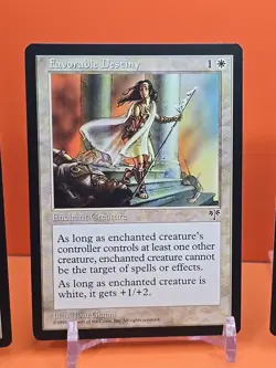 ⚪⚪⚪ (4) 1996 MAGIC THE GATHERING FAVORABLE DESTINY MIRAGE PLAYED ⚪⚪⚪ - Image 3