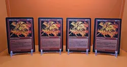 🔴🔴🔴 (4) 1996 MAGIC THE GATHERING VOLCANIC DRAGON MIRAGE UNPLAYED 🔴🔴🔴 - Image 1