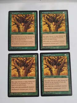MTG Playset 4x Armor of Thorns (Mirage/Green/C) - BGM - Image 1