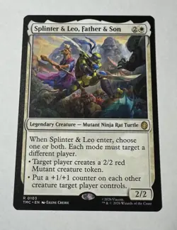 4x Splinter & Leo, Father & Son -MTG- TMNT TMC - Teenage Mutant Ninja Turtles-NM - Image 1