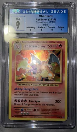 CGC Graded 9 Charizard 11/108 Evolutions Holo rare Pokemon Card MINT - Image 1
