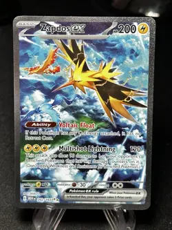 Zapdos ex 202/165 Scarlet & Violet 151 Special Illustration Rare Pokemon TCG - Image 1