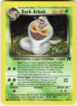 Pokemon Dark Arbok 2/82 Holo Rare Team Rocket Pokemon Lightly Played - Image 1