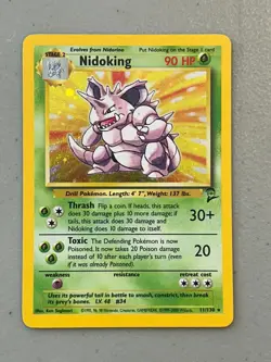 Nidoking – Pokemon Base set 2 - 11/130 – Holo rare – NM/LP - Image 1