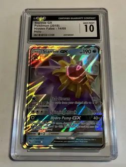 Pokemon Starmie GX Hidden Fates Holo Ultra Rare #14 CGC 10 Gem Mint - Image 1
