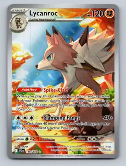 Pokemon TCG Lycanroc Holo Illustration Rare SV09: Journey Together 166/159 - Image 1