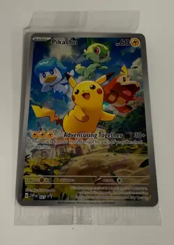 Pikachu SVP027 Illustration Rare Scarlet & Violet Promo Pokemon TCG - Sealed - Image 1