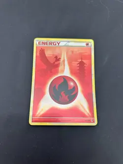 NM Fire Energy Reverse 89/95 Holo Common Call of Legends Pokemon 2011 Holo Ho-Oh - Image 1