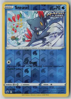 Sneasel 030/198 Pokemon TCG Chilling Reign Reverse Holo Card (Light Play) LP 1 - Image 1