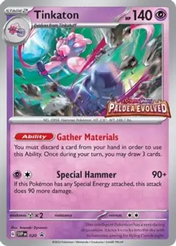 LP Pokemon Tinkaton - SVP020 - SVP Black Star Promos (Prerelease) Lightly Played - Image 1