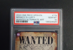 ONE PIECE Monkey D. Luffy OP05-119 Wanted Poster Alternate Art PSA GEM MINT 10 - Image 3