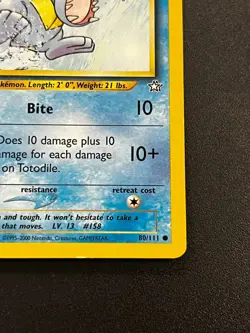 Totodile 80/111 - Neo Genesis Uncommon Regular English Pokemon TCG Card LP - Image 3