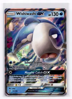 Wishiwashi GX SM - Cosmic Eclipse - Pokemon NM 63/236 - Image 1