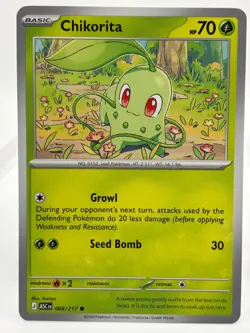 Chikorita (Cosmos Holo) Common Miscellaneous Cards & Products 008/217 NM - Image 1