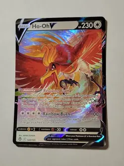 Ho-Oh V 140/195 Silver Tempest NM Ultra Rare Pokemon Card - Image 1
