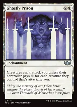 Ghostly Prison 0116 Non Foil Uncommon Tarkir Dragonstorm Commander MTG NM - Image 1