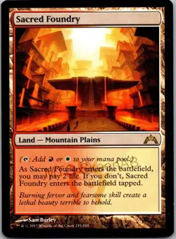 MTG SkeenAB Sacred Foundry from Gatecrash. MP. - Image 1