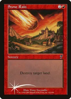 Stone Rain NonFoil Seventh Edition 221 Star NM MTG - Image 1