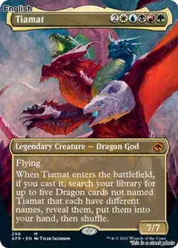 Tiamat (Borderless) EN [AFR - 298] - NM TCG MTG - Image 1