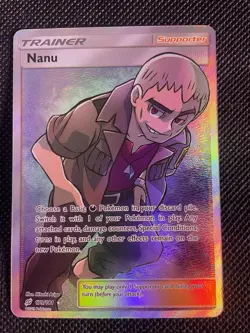 Nanu (Full Art) 179/181 Sun & Moon Team Up Pokemon Holo Foil Rare - Image 1