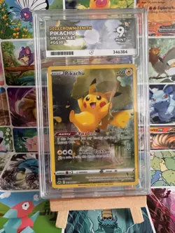 Pokemon Pikachu Crown Zenith Galarian Gallery Card GG30/GG70 ACE LABEL ACE 9 - Image 1