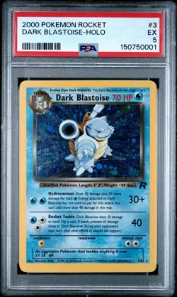 2000 POKEMON ROCKET #3 DARK BLASTOISE-HOLO PSA 5 - Image 1