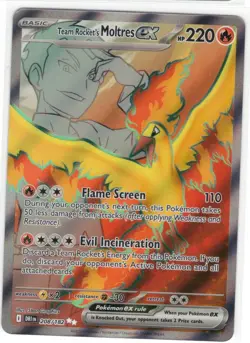 Team Rocket's Moltres ex 208/182 Ultra Rare Destined Rivals Pokemon TCG NM - Image 1