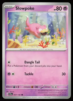Slowpoke 57/142 Common Stellar Crown Pokemon Near Mint - Image 1