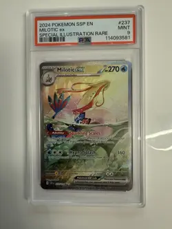 2024 Pokemon Surging Sparks Milotic EX #237 Special Illustration Rare PSA 9 - Image 1