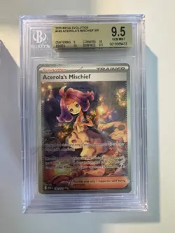 2025 POKEMON MEG EN-MEGA EVOLUTION #183 ACEROLA'S MISCHIEF SIR PSA 10 BGS 9.5 - Image 1