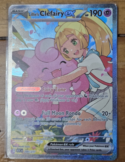 (factory defect) Pokemon TCG Lillie's Clefairy ex SIR Holo (read description)!!! - Image 1