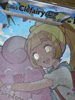 (factory defect) Pokemon TCG Lillie's Clefairy ex SIR Holo (read description)!!! - Image 2