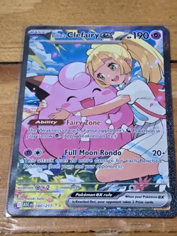 (factory defect) Pokemon TCG Lillie's Clefairy ex SIR Holo (read description)!!! - Image 4