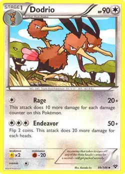 Dodrio 99/146 XY Base Uncommon Light Play Pokemon DNA GAMES - Image 1